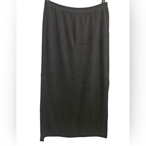 World Republic Clothing Co. Womens Acrylic Cotton Mid Weight Midi Skirt Black 1X